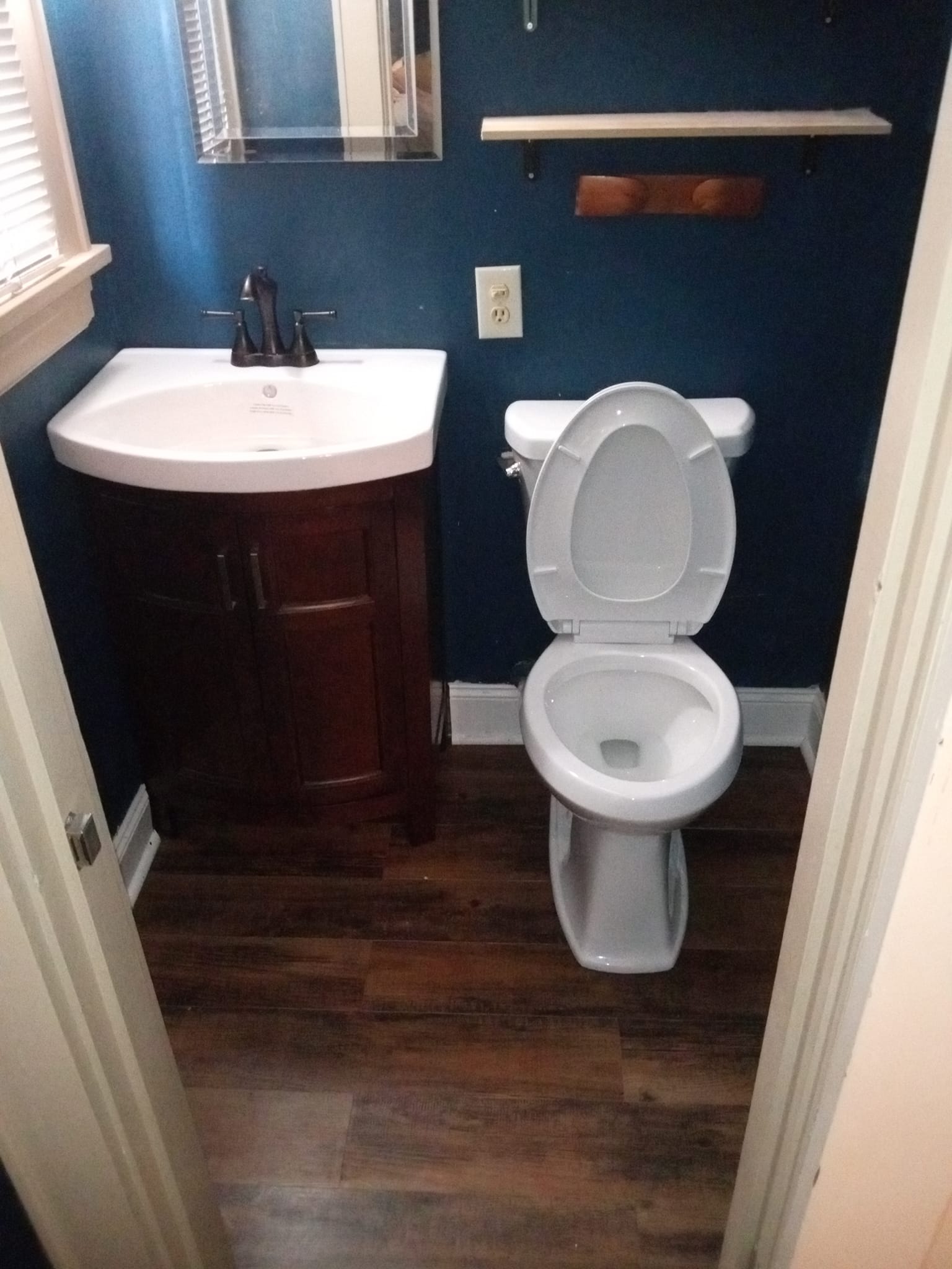 Bathroom after plumbing upgrade