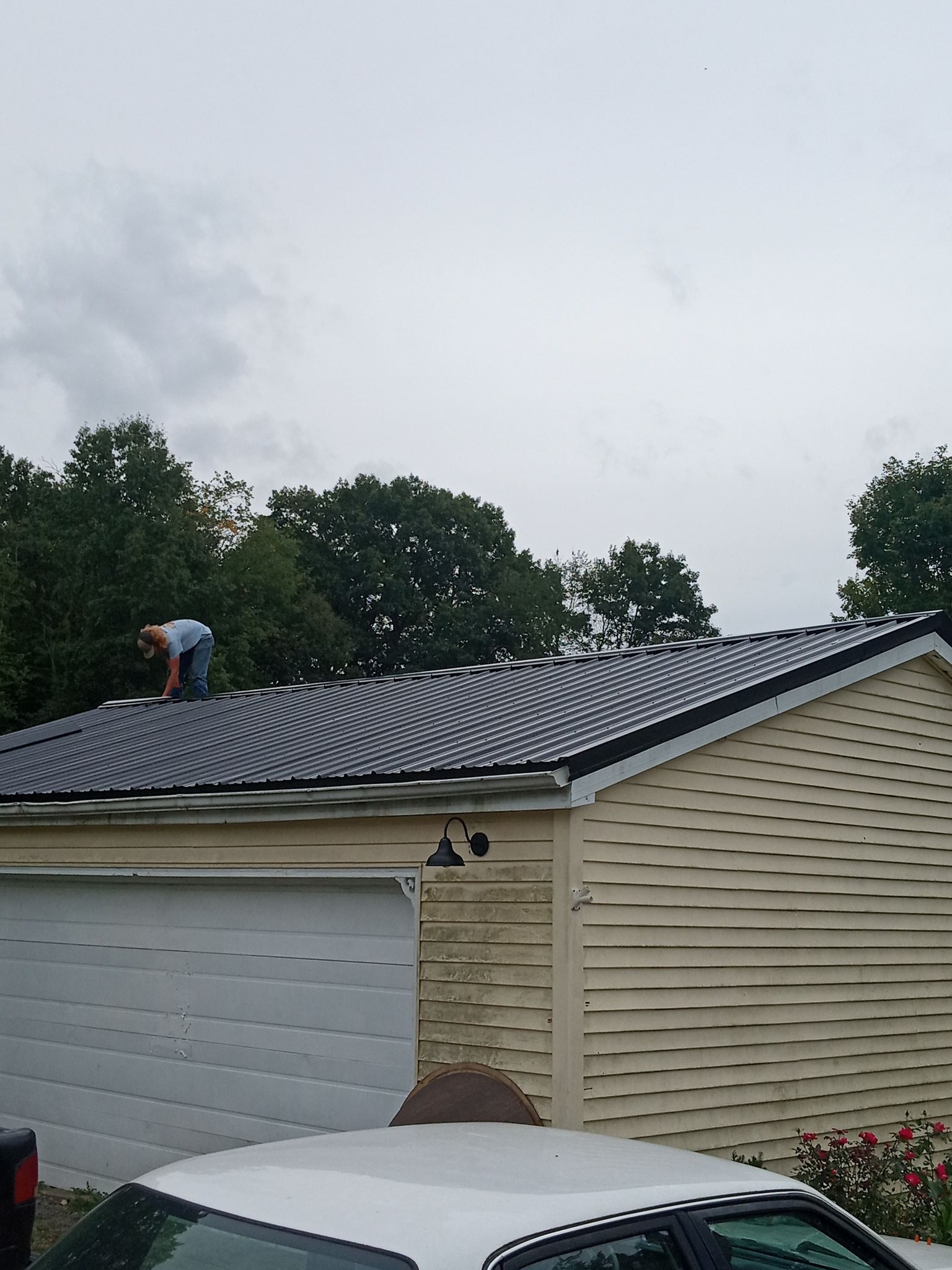 Metal roofing installation